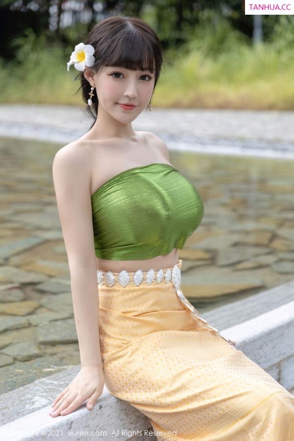 朱可 barbie可儿 朱可儿桂林旅拍 傣族风格异域风情第3张图片